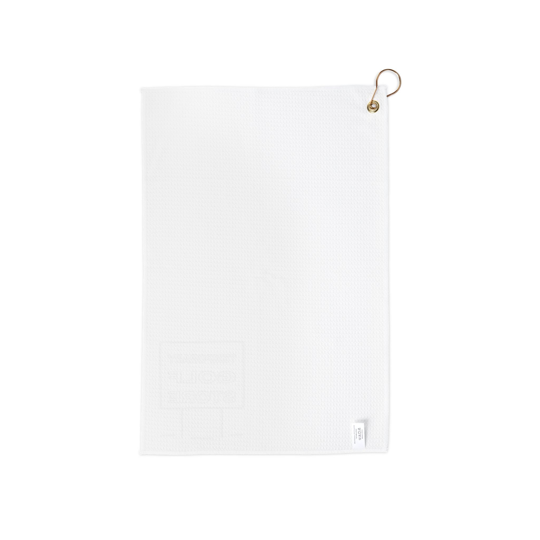 TG Shop Golf Towel — 'Temporary Golf Store' Minimal Logo Microfiber Towel with Grommet
