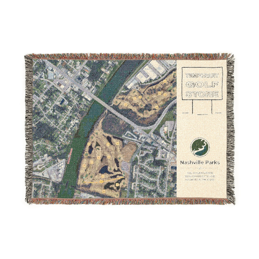 TG Golf Shop Muni Course Map Woven Blanket | Ted Rhodes